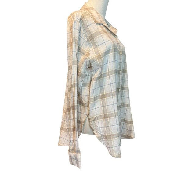 Copper Key Checked Plaid Button Front Flannel Shirt Size L JR - Picture 6 of 6